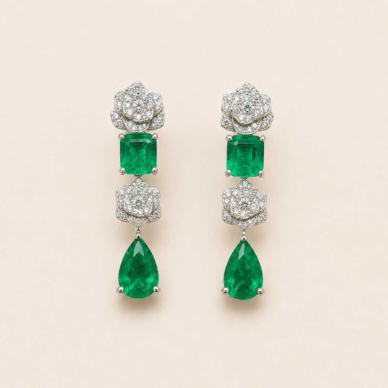 Orquídea-Verde Earrings