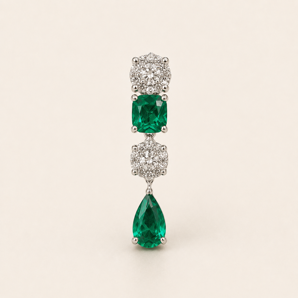 Orquídea-Verde Earrings