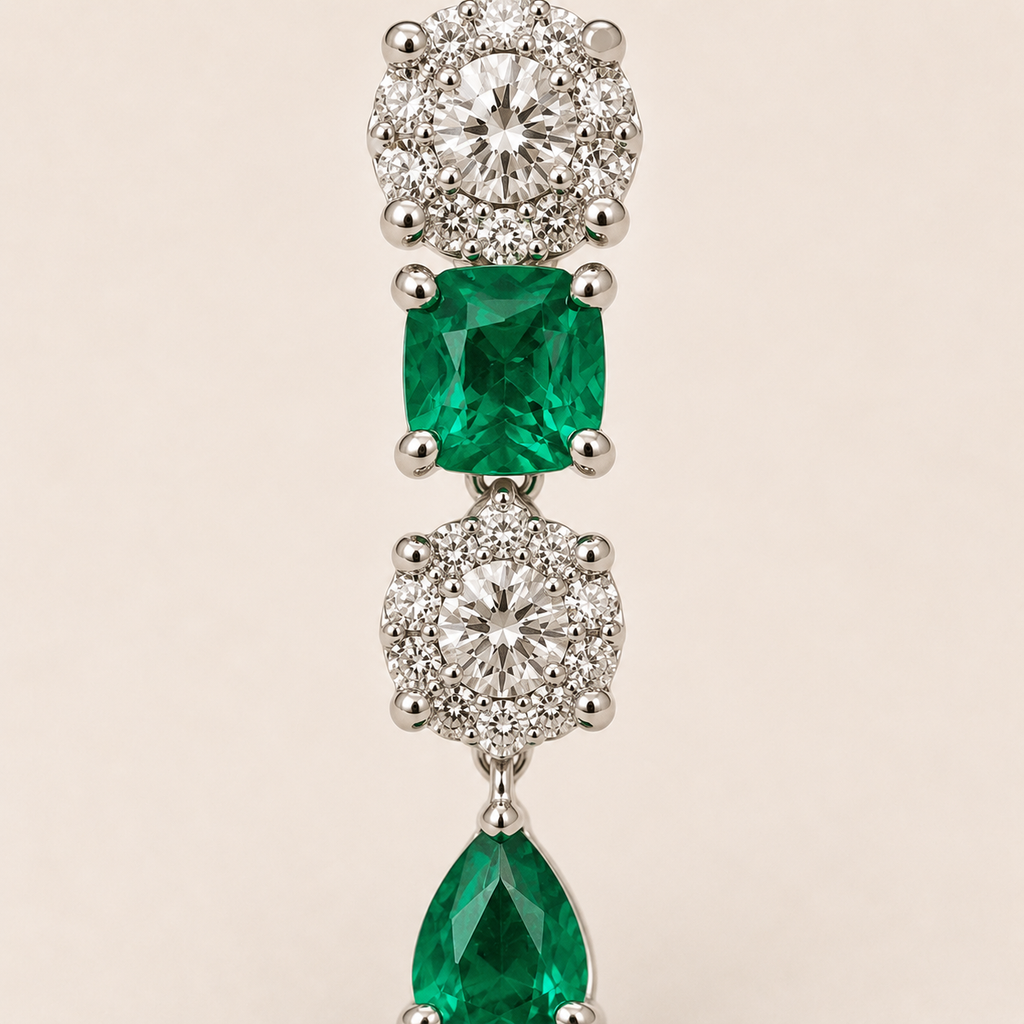 Orquídea-Verde Earrings