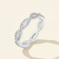 Anel Twist com Moissanite Brilhante em Prata 925