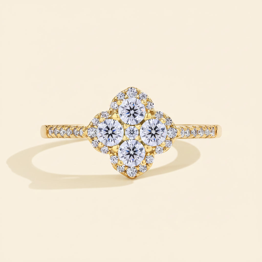 Anel de Moissanite Clássico em Prata 925 — D Color, VVS1