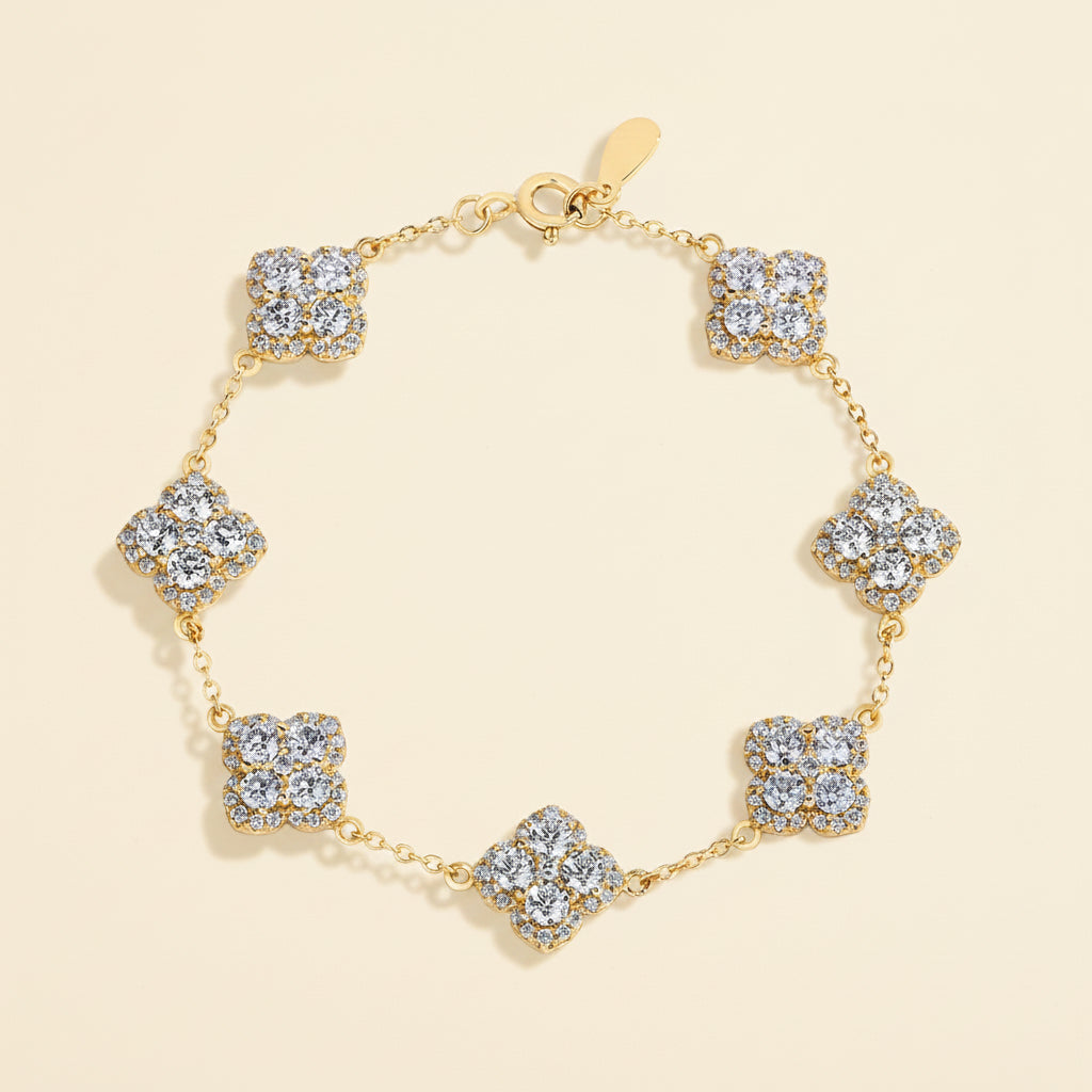 Bracelete com Moissanite em Prata 925 - Brilho Premium para Ocasiões Especiais