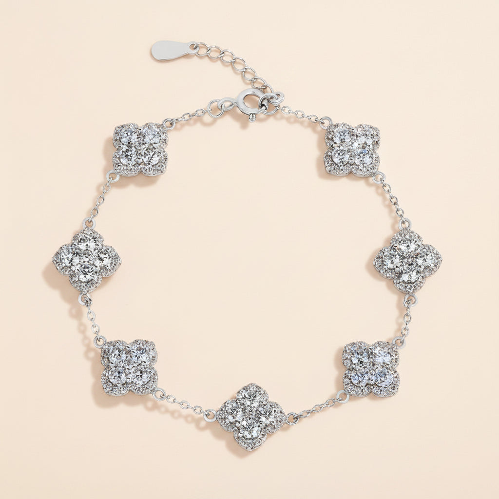 Bracelete com Moissanite em Prata 925 - Brilho Premium para Ocasiões Especiais