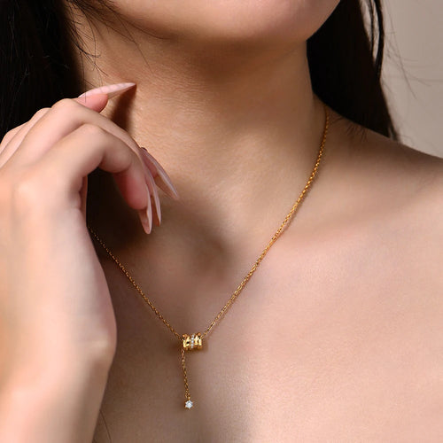 Colar Minimalista com Moissanite e Prata 925 ATTAGEMS