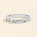 Anel Eternity em Prata 925 com Moissanite e Banho em Ouro 18k