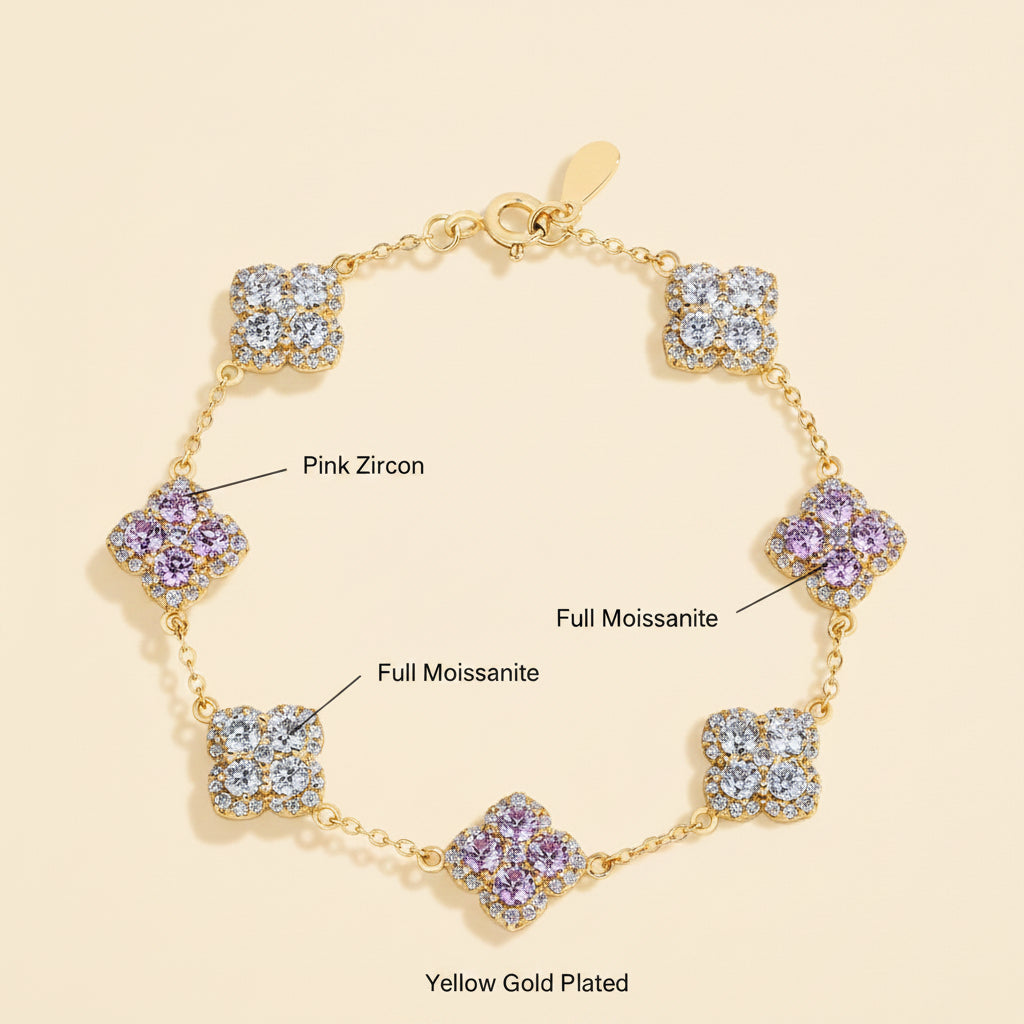 Bracelete com Moissanite em Prata 925 - Brilho Premium para Ocasiões Especiais