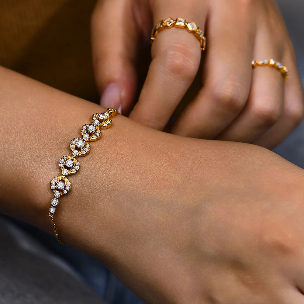 Pulseira de Moissanite D Color em Prata 925 ou Ouro 585 | Elegância Atemporal