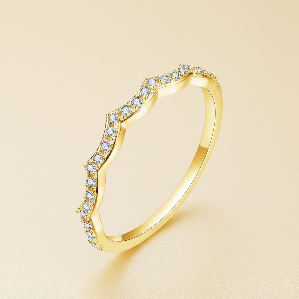 Anel Moissanite ATTAGEMS D VVS1 com Brilho Diamante para Mulher