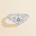 Anel de Moissanite Luxury 1CT em Prata 925 - Corte Redondo, Cor D VVS1
