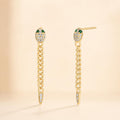 Jiboia-Verde Earrings - imagem tratada por IA