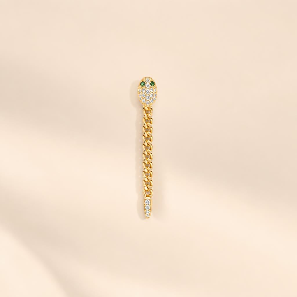 Jiboia-Verde Earrings - imagem tratada por IA