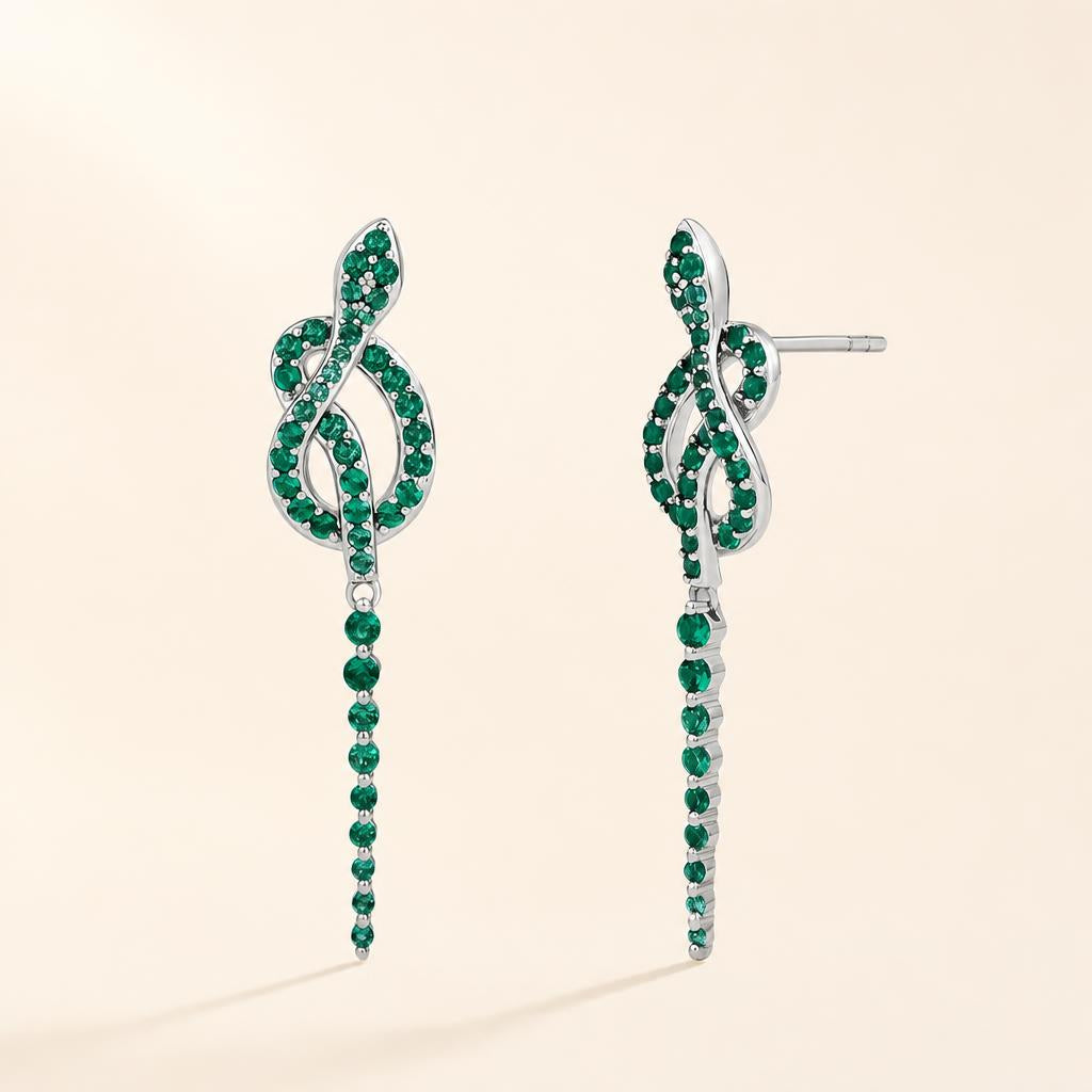 Jiboia-Esmeralda Earrings - imagem tratada por IA