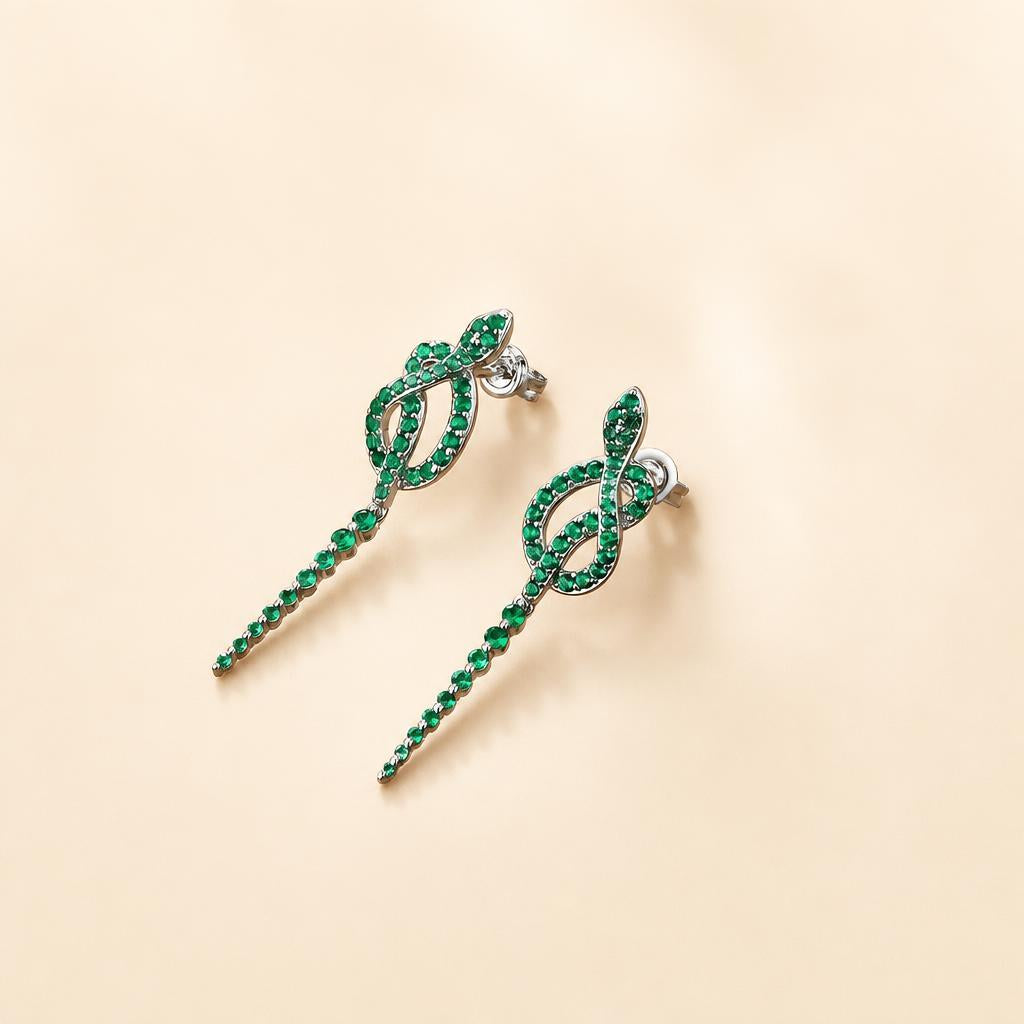 Jiboia-Esmeralda Earrings - imagem tratada por IA