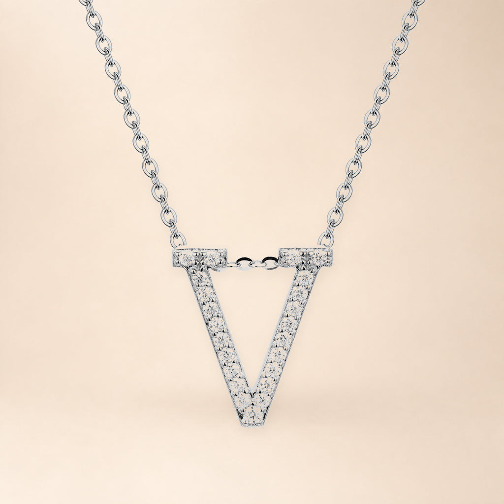 Assinatura Necklace - Letter V